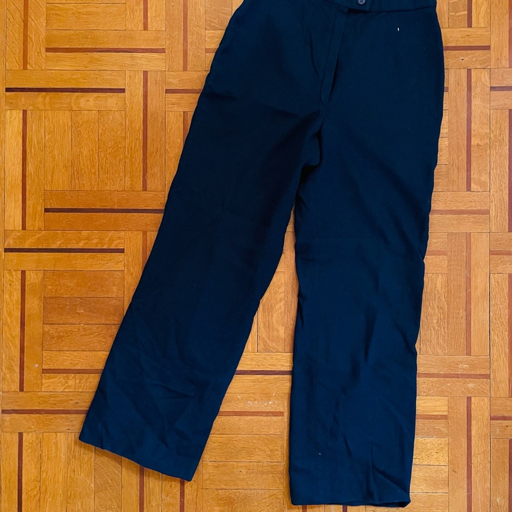 Dress Wool Navy Blue Pants